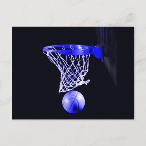 Blue Basketball Postcard