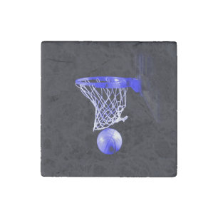 Blue Basketball Stone Magnet