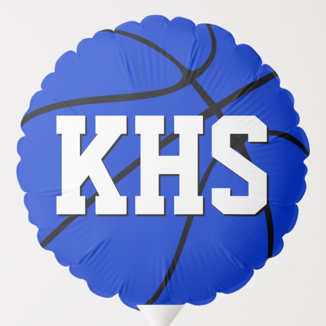Blue Basketball Team / Player Party Custom Sports Balloon (Back)
