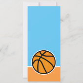 blue Basketball Ticket Couples Baby Shower Photo Invitation (Back)