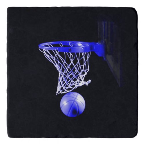 Blue Basketball Trivet