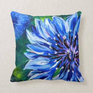 Blue Batchelor Button Square Pillow