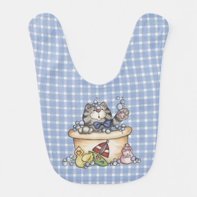 Blue Bath - Baby Bib (Front)
