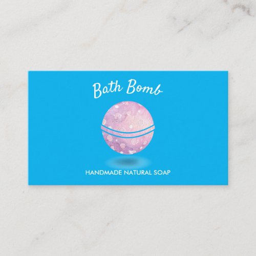 Blue Bath Bomb Spa Natural Soap Business Card