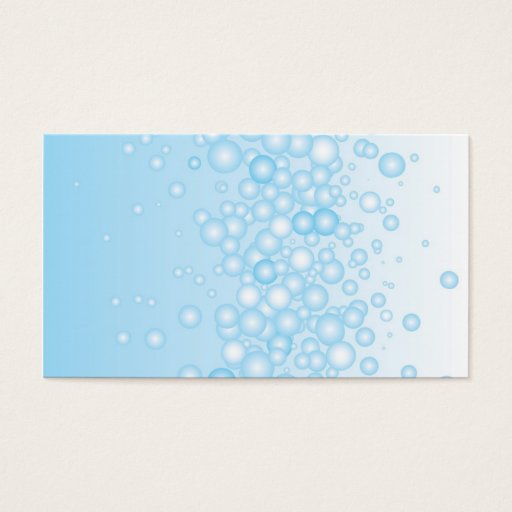 Customizable Blue Bath Bubbles Business Card