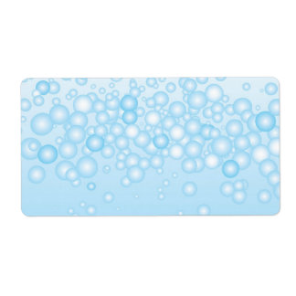 Blue Bath Bubbles Label