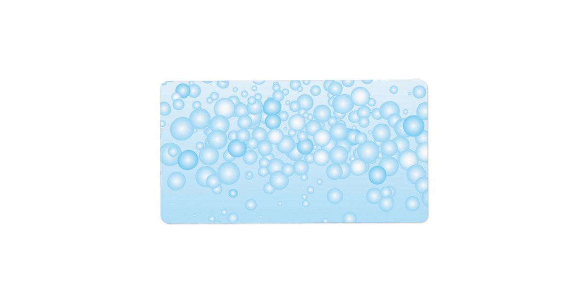 Blue Bath Bubbles Label Zazzle