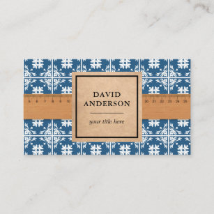 Blue Bathroom Kitchen Flooring Tiles Installer Business Card