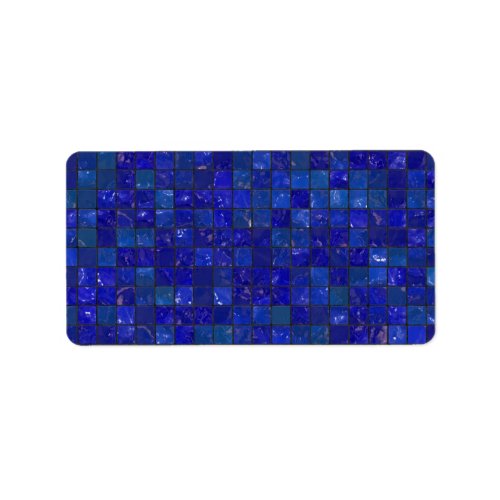 Blue Bathroom Tiles Label