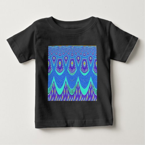 Blue batik baby T_Shirt