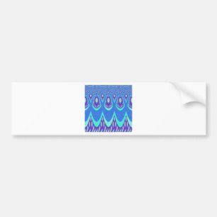 Blue batik bumper sticker