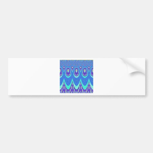 Blue batik bumper sticker