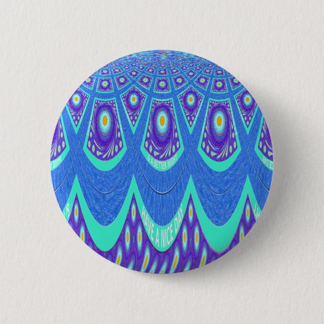 Blue batik button (Front)