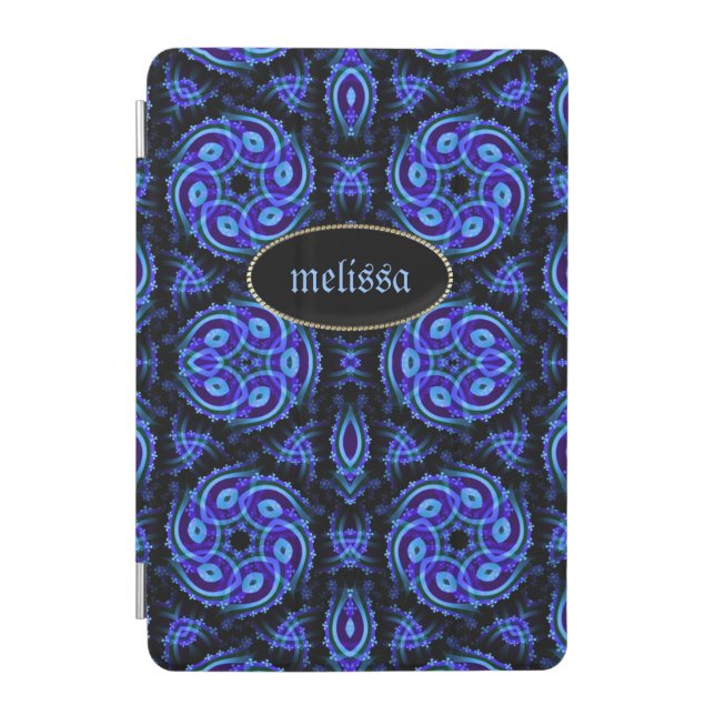 Blue Batik Celitica Pattern iPad Mini Cover (Front)