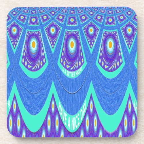 Blue batik drink coaster