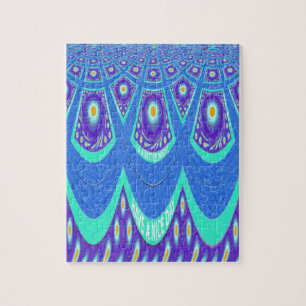 Blue batik jigsaw puzzle