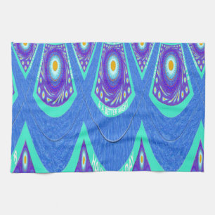 Blue batik kitchen towel