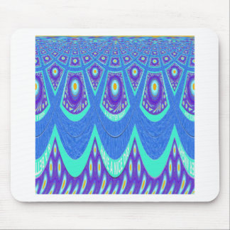 Blue batik mouse pad