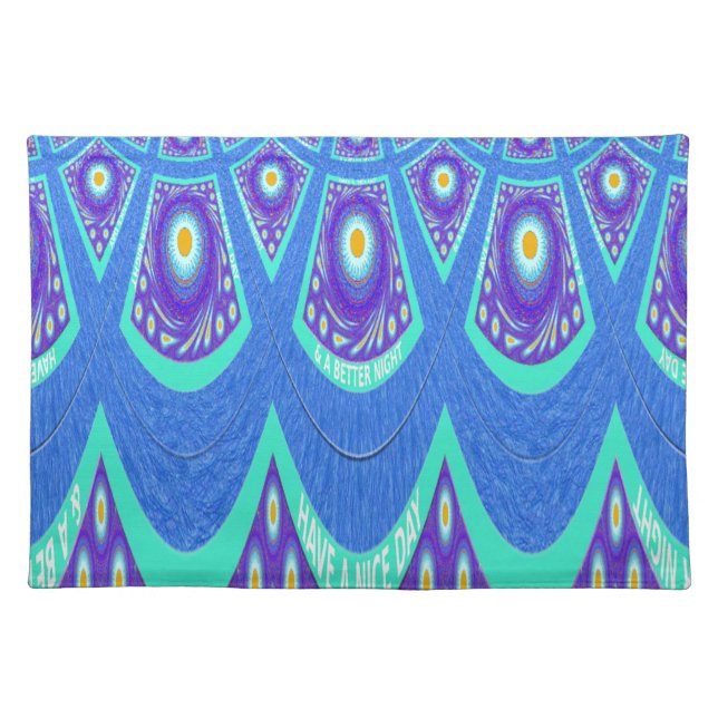 Blue batik placemat (Front)