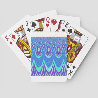 Blue batik poker cards