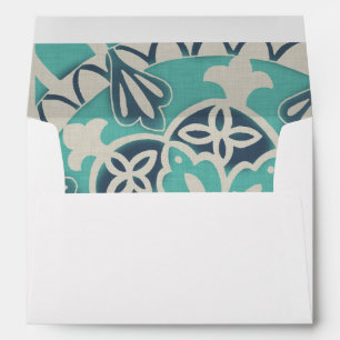 Blue Batik Tile I Envelope