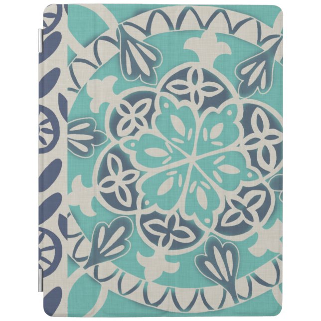 Blue Batik Tile I iPad Smart Cover (Front)
