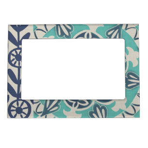 Blue Batik Tile I Magnetic Frame