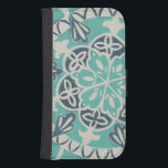 Blue Batik Tile I Phone Wallet<br><div class="desc">Floral</div>