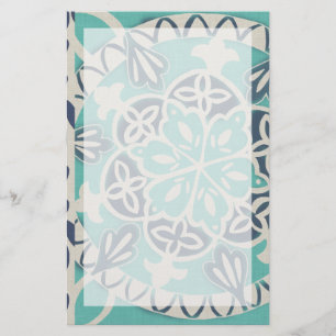 Blue Batik Tile I Stationery