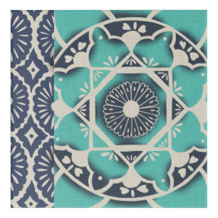 Blue Batik Tile II Acrylic Print