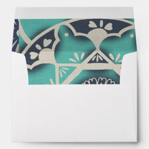Blue Batik Tile II Envelope