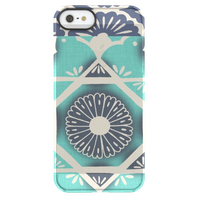 Blue Batik Tile II Uncommon iPhone Case (Back)