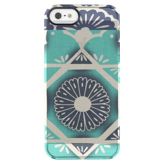 Blue Batik Tile II Uncommon iPhone Case (Back)