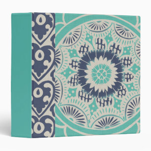 Blue Batik Tile III Binder
