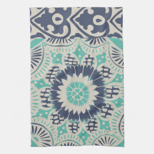 Blue Batik Tile III Kitchen Towel