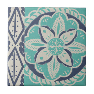 Blue Batik Tile IV