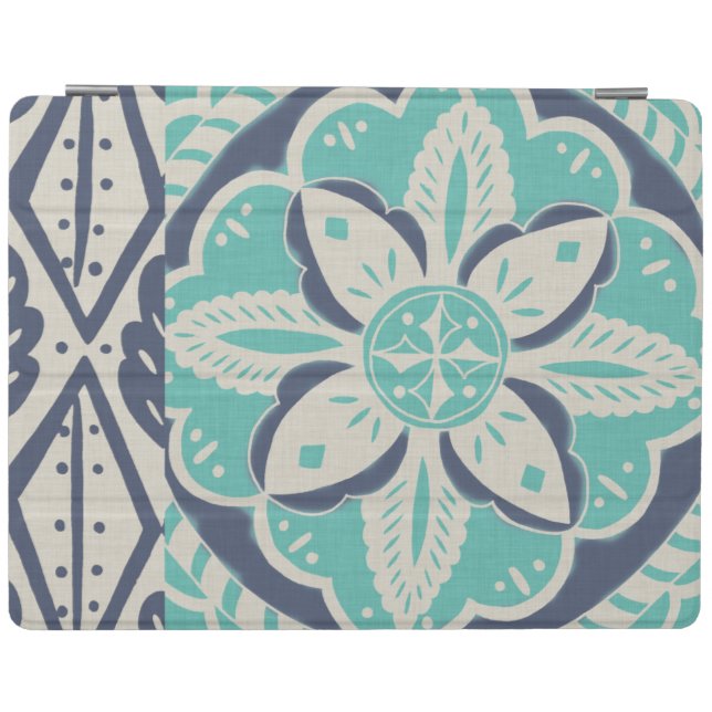 Blue Batik Tile IV iPad Smart Cover (Horizontal)