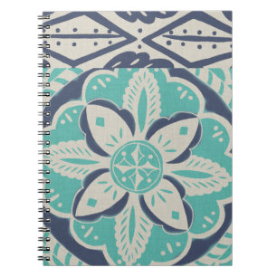 Blue Batik Tile IV Notebook