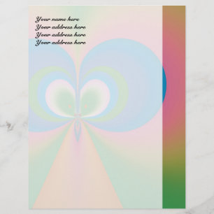 Blue batterfly letterhead