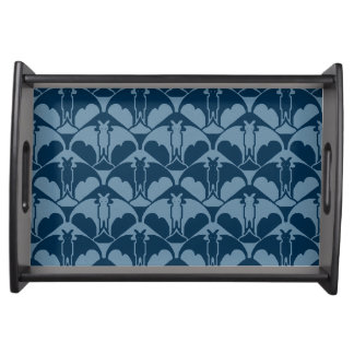 Blue Batty Small Black Serving Tray