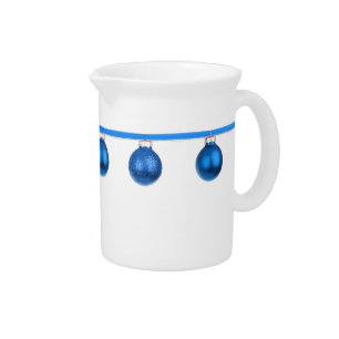 Blue Baubles Christmas Pitcher