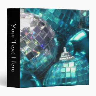 Blue Baubles 'Your Text' binder black
