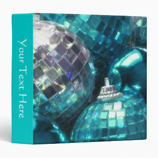 Blue Baubles 'Your Text' binder blue