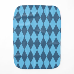 Blue Bavaria Rhombus Flag Pattern Baby Burp Cloth