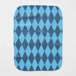 Blue Bavaria Rhombus Flag Pattern Baby Burp Cloth