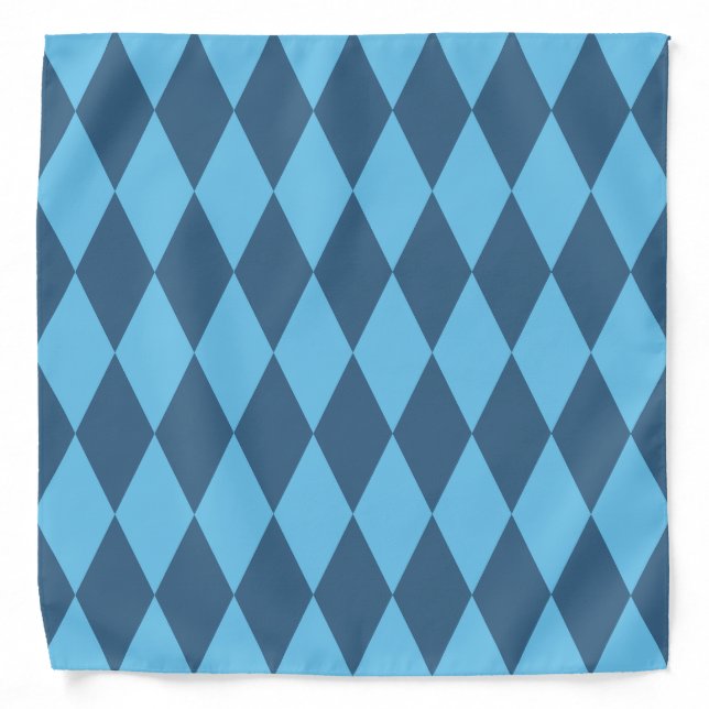 Blue Bavaria Rhombus Flag Pattern Bandana (Front)