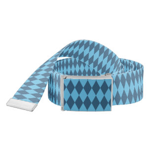 Blue Bavaria Rhombus Flag Pattern Belt