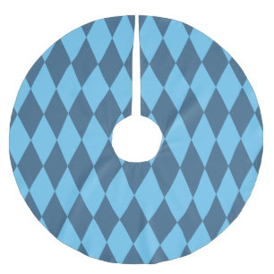 Blue Bavaria Rhombus Flag Pattern Brushed Polyester Tree Skirt