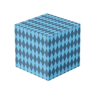 Blue Bavaria Rhombus Flag Pattern Cube