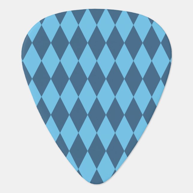 Blue Bavaria Rhombus Flag Pattern Guitar Pick (Front)